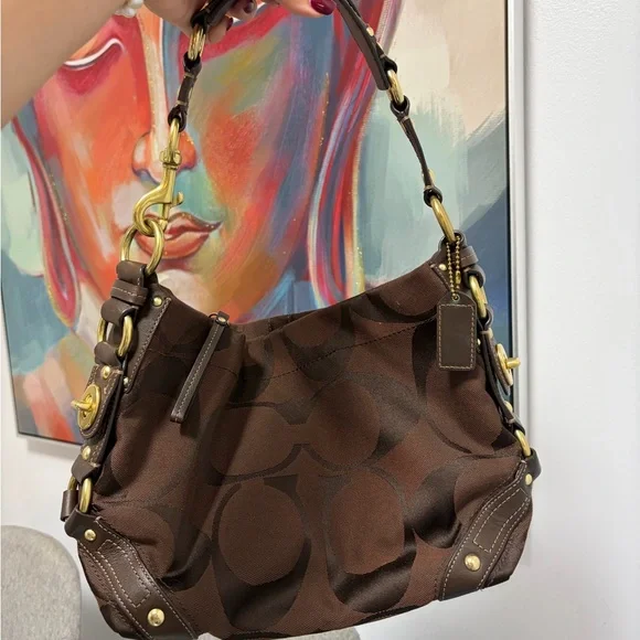 Coach Vintage Carly signature shoulder bag - Picture 2 of 10